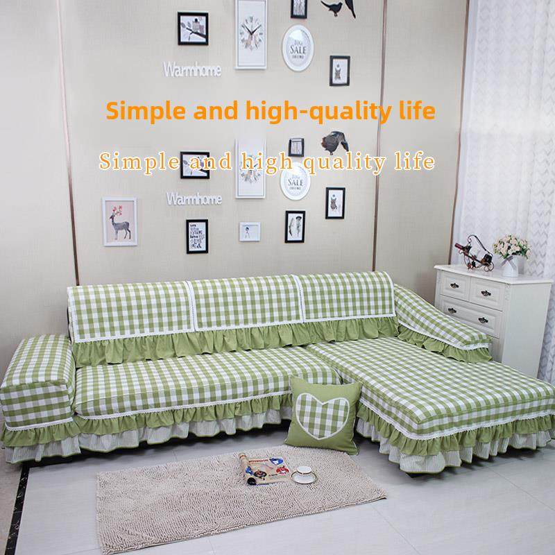 定制棉麻沙发套垫加棉四季通用地中海格子布艺沙发套全包高档防滑,居家布艺,沙发套,淘宝优惠券,粉丝福利购,淘宝优惠卷