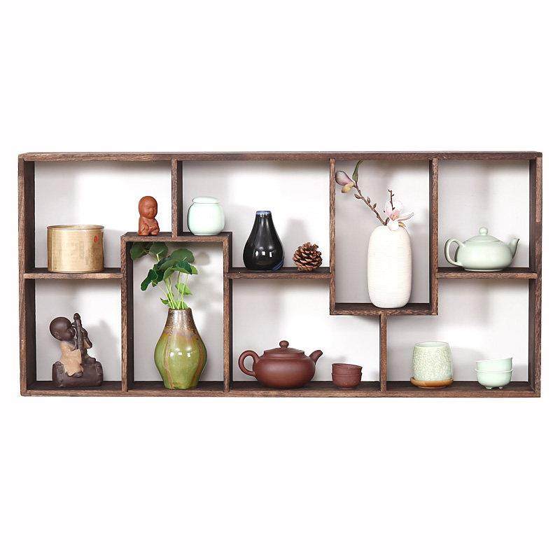 实木博古架壁挂古董架置物架茶具架挂墙茶壶茶叶紫砂壶展示架摆件,住宅家具,多宝格/博古架,淘宝优惠券,粉丝福利购,淘宝优惠卷