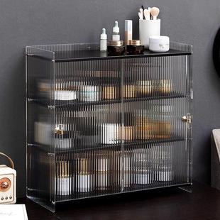 桌面收纳盒收纳柜茶具展示柜子餐具化妆品厨房收纳柜水杯子置物架