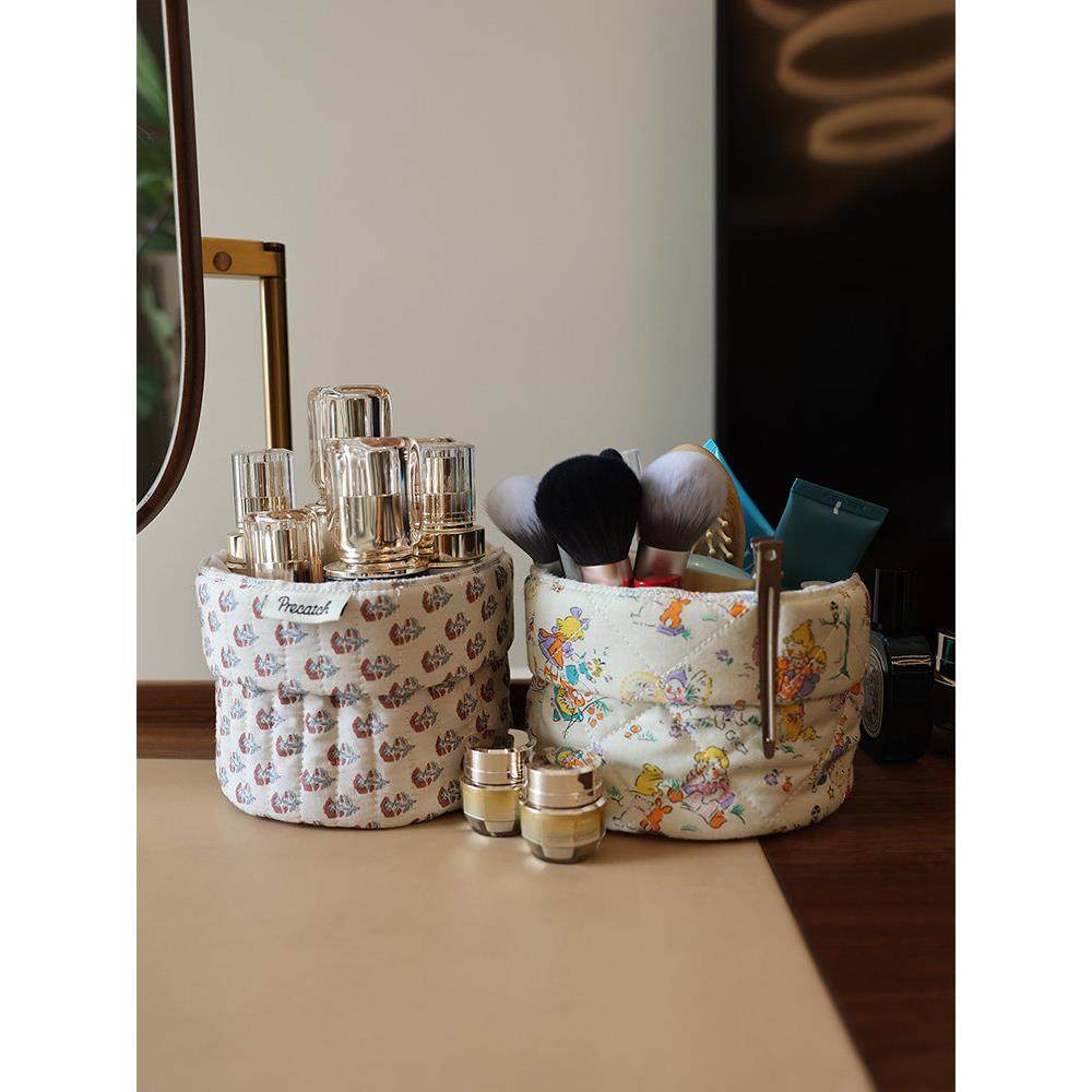 美摘化妆笔刷用具收纳筒桌面眉笔刷子碎花布艺女生宿舍文具收纳盒,收纳整理,化妆刷收纳盒/桶,淘宝优惠券,粉丝福利购,淘宝优惠卷