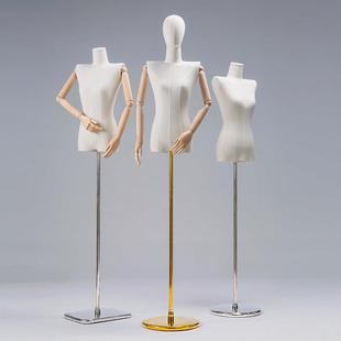 韩版平肩锁骨模特道具女半身服装店女装橱窗直角肩模特人偶展示架