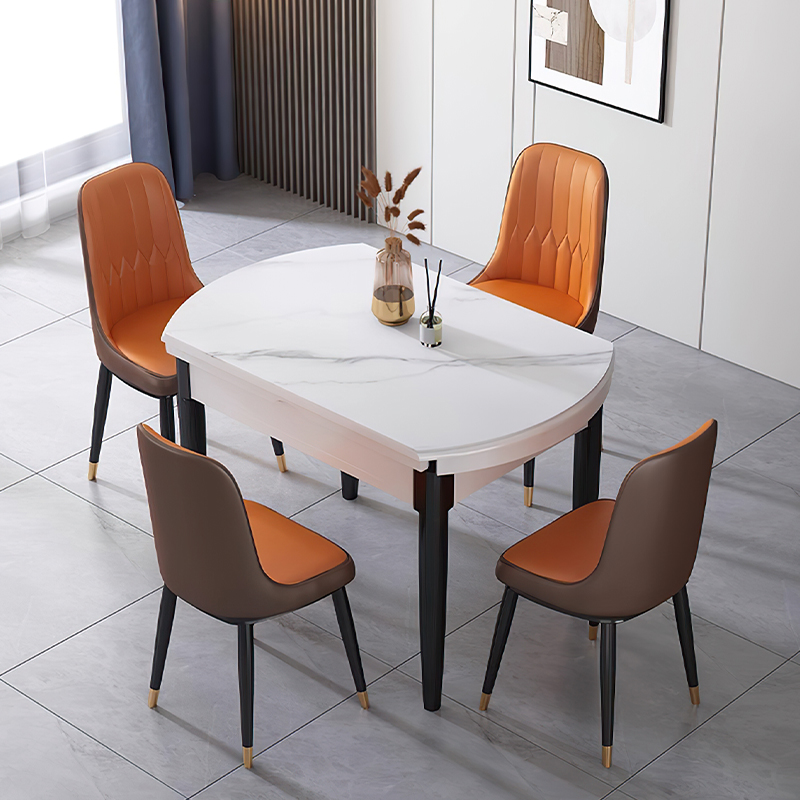 极速岩板餐桌小户型餐桌新款可折叠小型家用多功能餐Y桌椅组合方