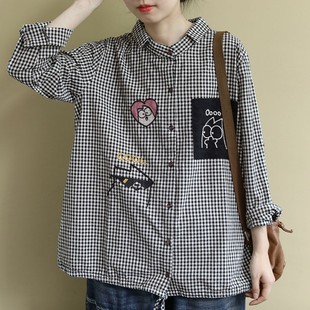 Casual Syhirt Style Size Vint Korean Women 2020 极速Plus New