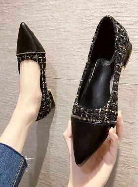 极速Spricng Summer Low Heels Office Ladies Shoes Fashion Wom