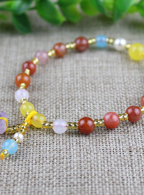 极速创意南红玛瑙手链水晶手饰品送女友情M人七夕礼物凉山南红单