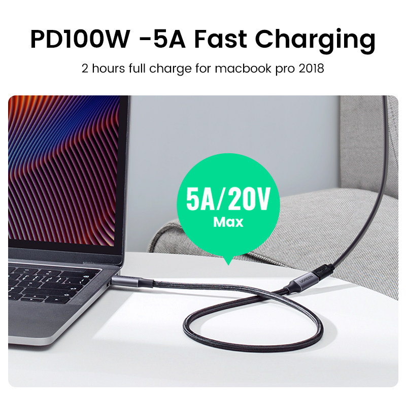 极速Ugreen fUSB C Extension Cable Type C Extender Cord USB-C