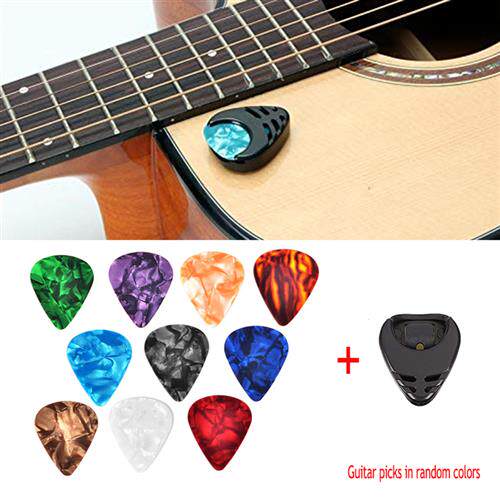 极速10aPcs Guitar Picks & Guitar Pick Holder Set for Acousti