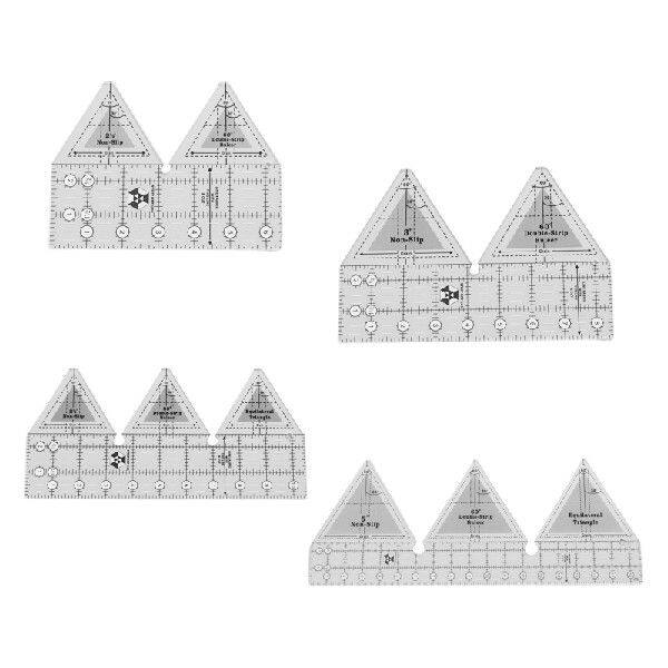 极速Practical 60 Degreet Patchwork Ruler Double Strip Clear