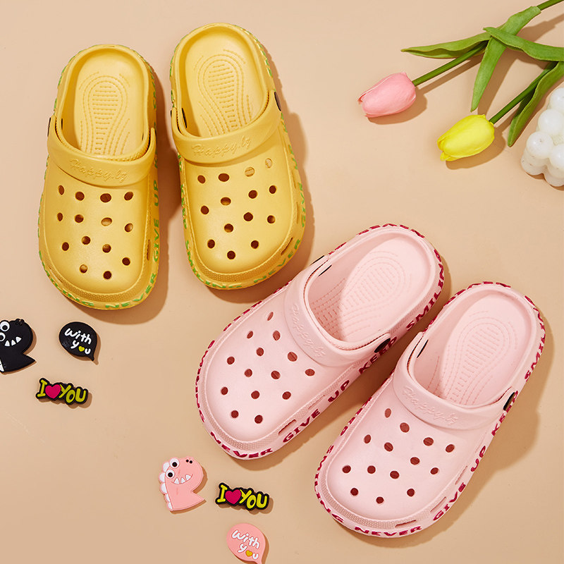 极速卡通儿童洞洞鞋带鞋花u描边可爱小孩子凉拖鞋一次性包头镂空,童鞋/婴儿鞋/亲子鞋,学步鞋,淘宝优惠券,粉丝福利购,淘宝优惠卷