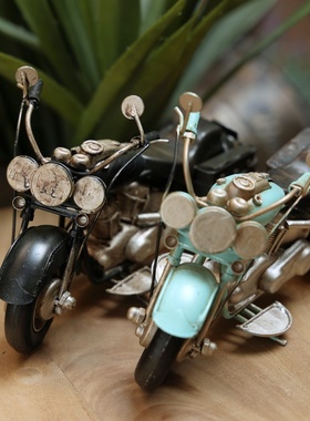 极速美式哈雷摩托车仿真模型v创意书桌家庭家居装饰橱窗工艺品书