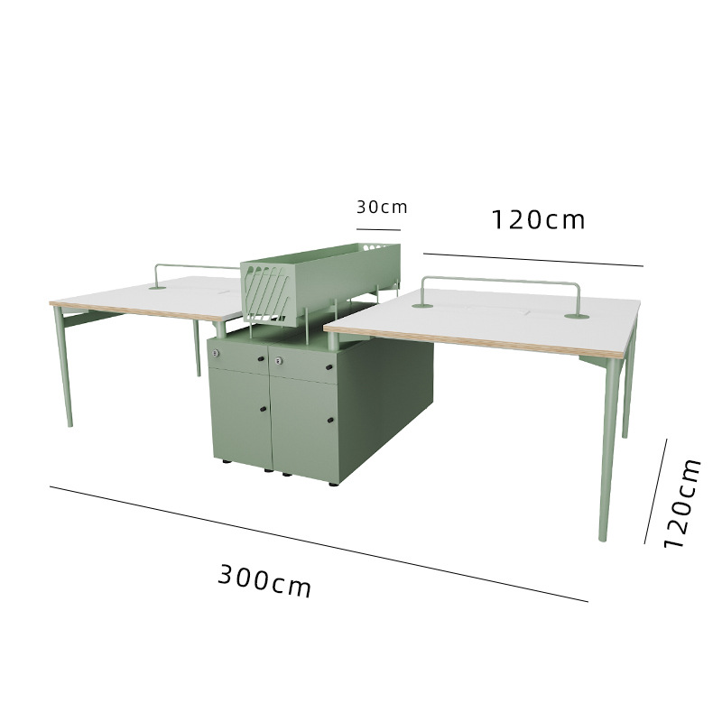 极速办公室职员桌双人四人位办公桌椅组合4/6R员工位屏风卡座隔断
