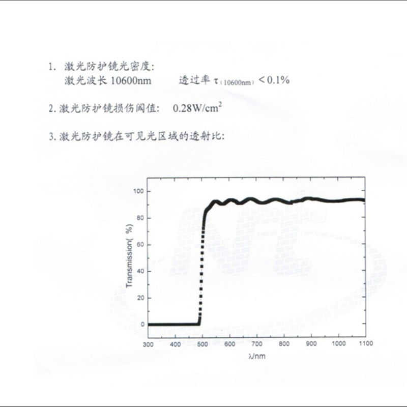 极速二氧化碳吸收式激光眼镜CO2打标机 雕刻机等10.6Xm防护眼镜