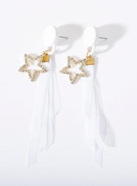 极速B129 pentaigonal star zircon super fairy l cloth strip l