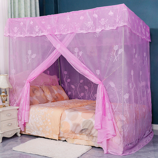 极速蚊帐1.5m床家用卧室1.8米1.E2加密公主风结婚宫廷老式床单门