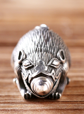 极速纯银吐宝神i鼬吊坠本命年十二生肖吐宝鼠法器黄财神随身符情