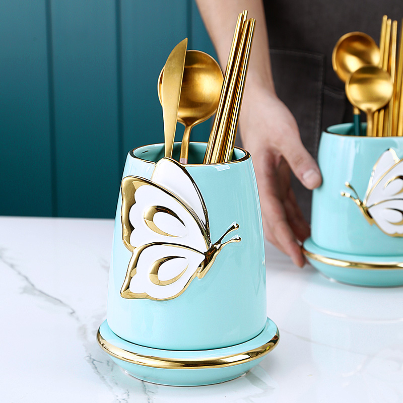 极速陶瓷筷筒子厨房m刀叉餐具筷架沥水收纳笼家用筷篓盒网红筷子