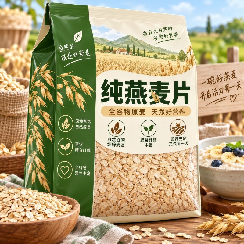 高品质澳洲燕麦片官方旗舰店正品原味纯燕麦片早餐即食冲饮代餐