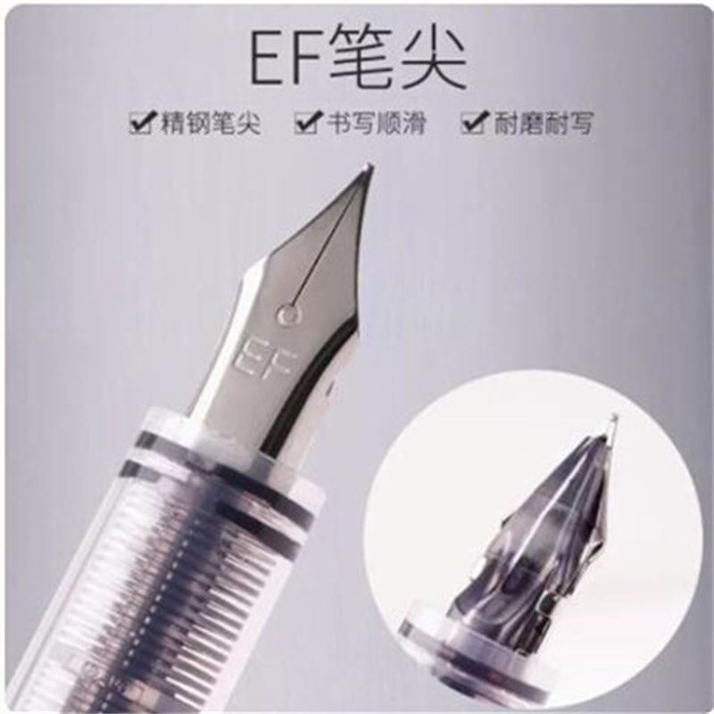 速发白雪一次性钢笔笔尖EF带爪笔尖爱好通用笔尖飞机尖窄边尖