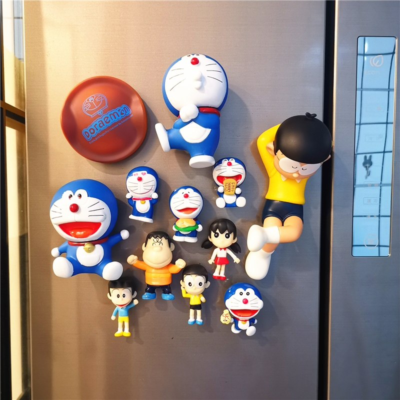 速发创意冰箱贴小觉大猫立体磁贴睡叮当机器雄留言板