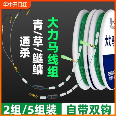 速发绑好成品大力马主线线组全大马力鲢套大物钓鳙巨物套装