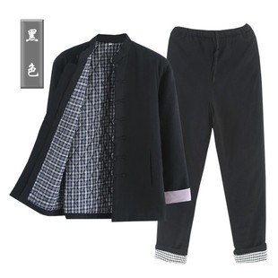 年式 中老盘棉衣爷爷棉裤 中国风爸爸 棉袄男扣加厚棉服套装 速发唐装