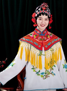 速发绣凤云肩宫装蟒披服古装京旦演出戏曲肩装越剧花剧戏服戏剧