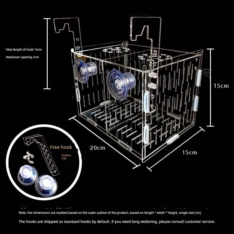 速发鱼缸水培植物固定框架壁挂式水培容器种植篮亚克力花盆种植蓝