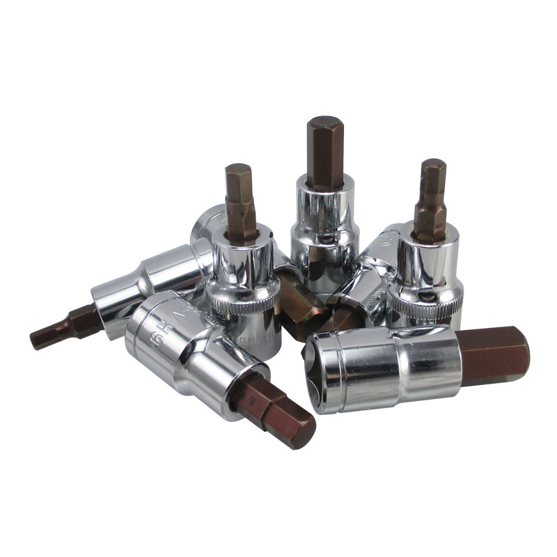 速发1筒2内六角套/扳手外角角旋具套筒头风扳手内6六套头风炮内六