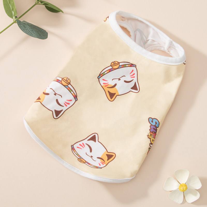 泰迪向日葵小狗狗衣服夏装薄款背心夏天小型幼犬比熊猫咪宠物夏天