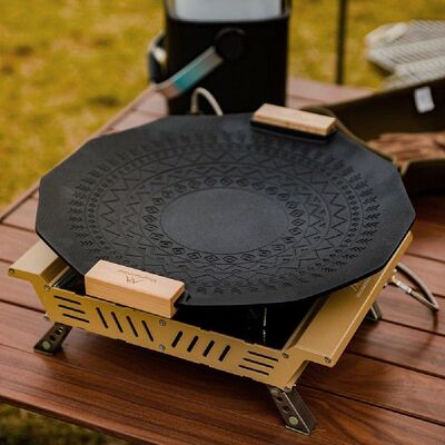 极速Round Outdoor BBQ Grill Plate Uniform Heating BBQ Grill