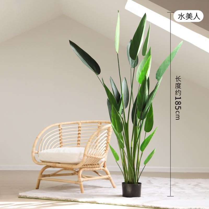 大型仿真北欧植物盆栽摆件假花落地客厅网红龟背叶发财树绿植装饰