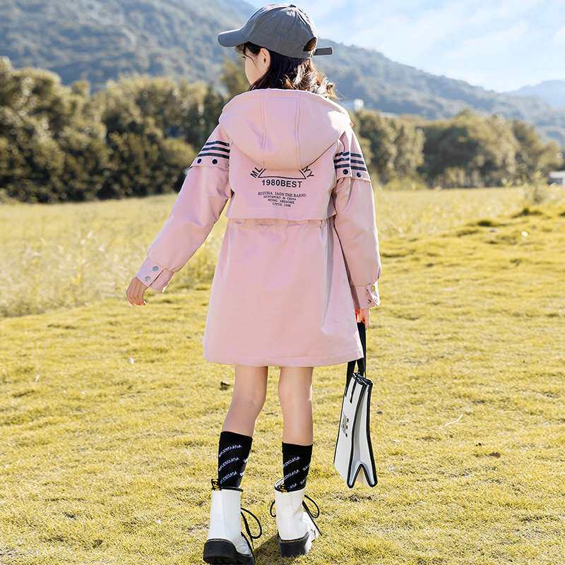 极速女童外套秋冬2022新款洋气中大童韩版加绒加厚派克服女孩冬季