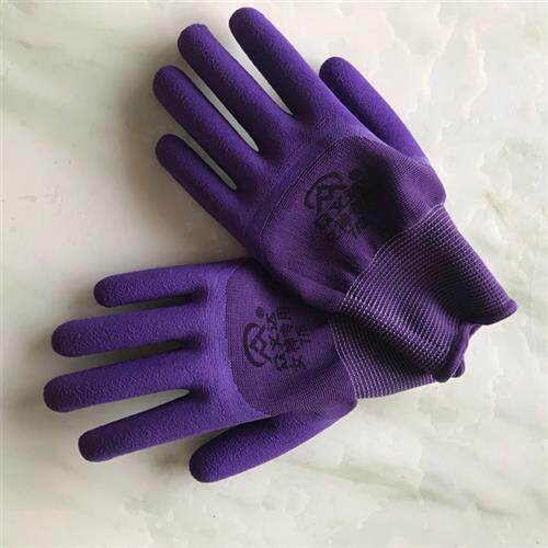 单只左手单只右手女士小码劳保手套带胶皮耐磨防滑透气工作干活