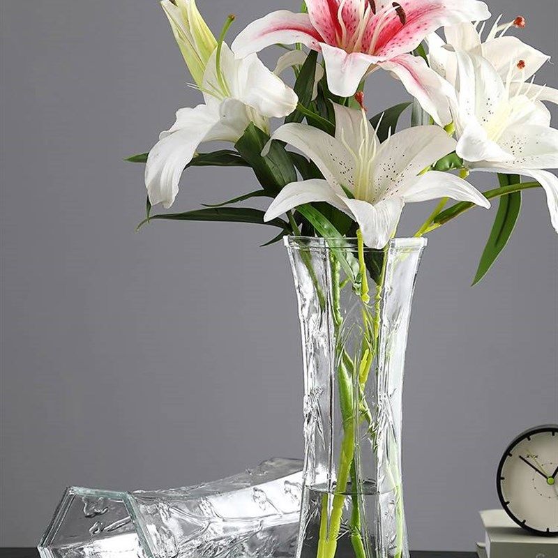 【二件套】玻璃花瓶透明水养富贵竹百合水培插花摆件客厅家用大号,文具电教/文化用品/商务用品,活页胶圈,淘宝优惠券,粉丝福利购,淘宝优惠卷