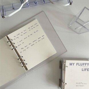 压克力手账本透明活页夹pc相簿pvc透卡diy笔记本ins简约a4拼贴