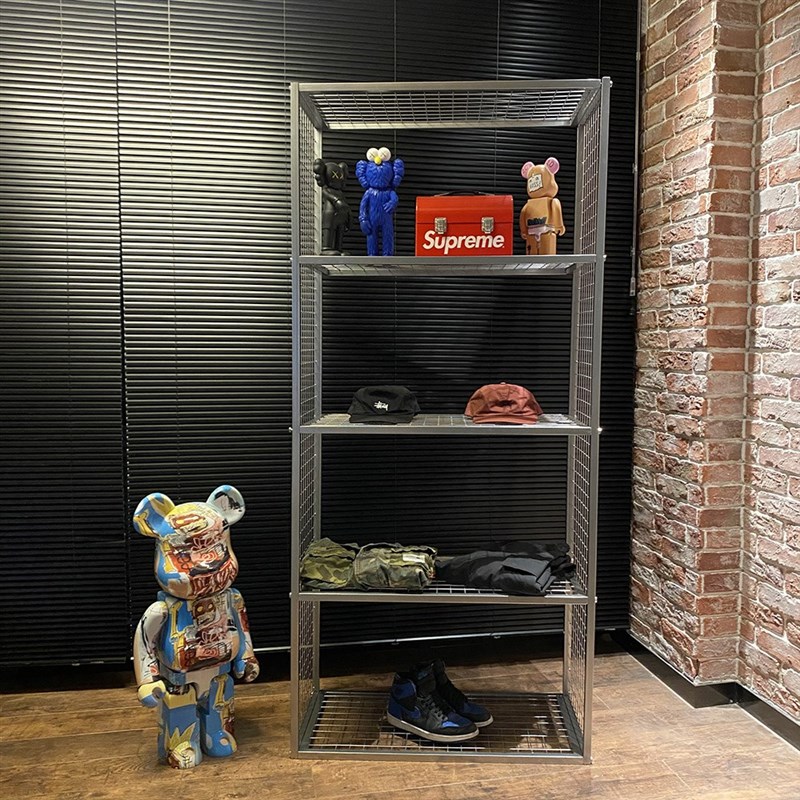 好货挂衣架落地展示架服装店货架男女装陈列金属工业风银色多层置