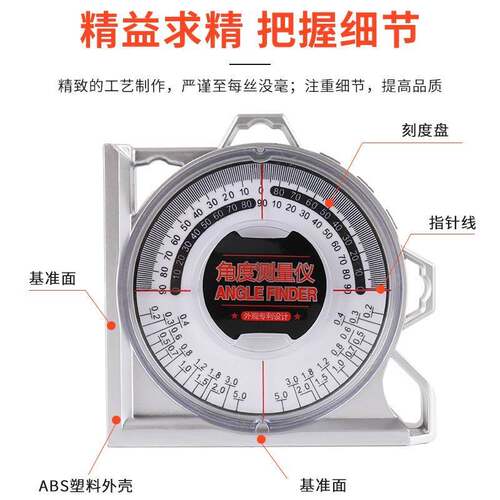 极速尺高精度靠尺工具平衡仪检测尺子垂直度坡度角度测量仪多功能