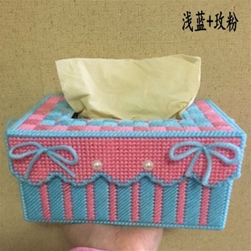 极速包邮DIY刺绣立体绣3D十字绣毛线绣纸巾盒客厅蝴蝶抽纸盒新款