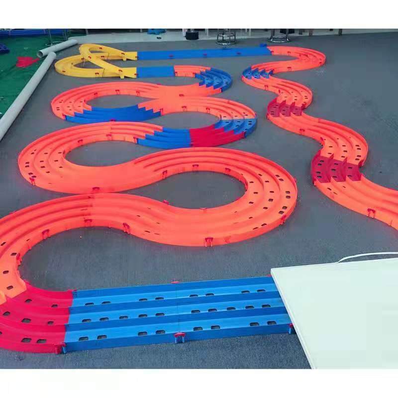 极速四驱车比赛专用赛道高速跑道三双轨拼装零速争霸轨道配件家用