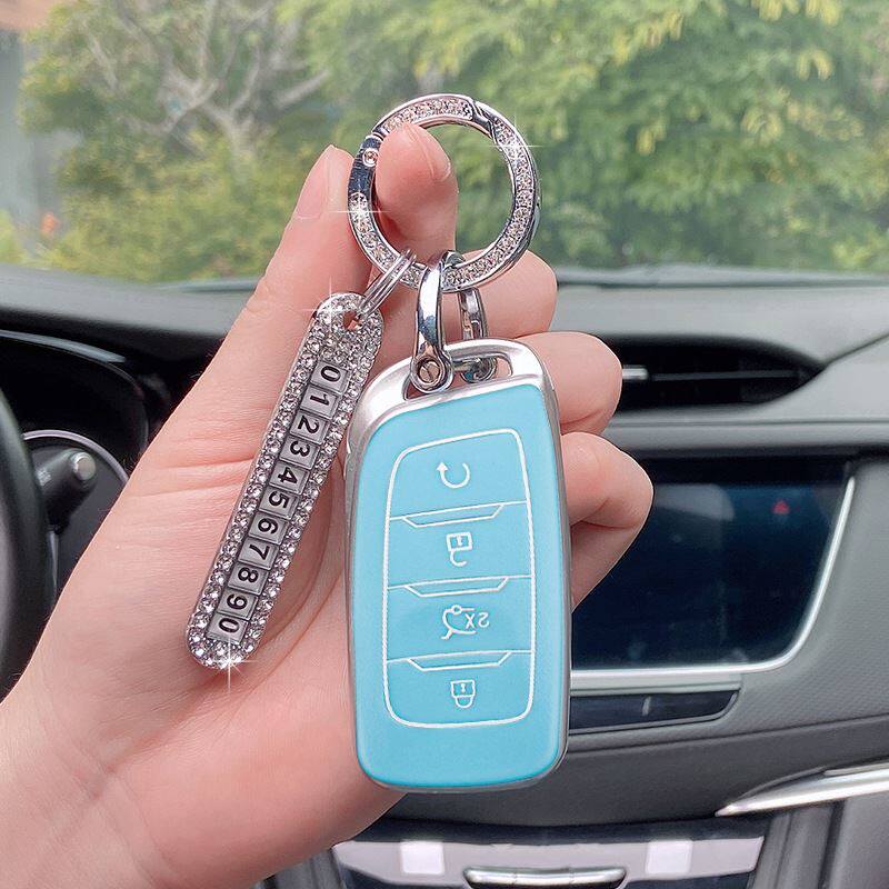 长安CS95专用钥匙套17/18/19/21款cs95细沙汽车智能遥控包扣壳