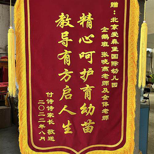 极速锦旗定做订做幼儿园老师医院定制订制月嫂生日装饰包邮加厚特