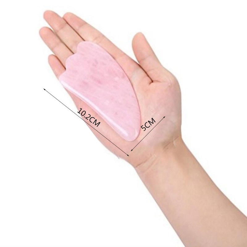 Feng Shui Pink Rose Quartz Gua Sha Board-Therapeutic Relief