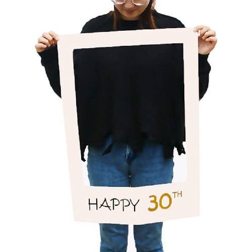 极速1Pcs Party Paper Frame Camer Props Happy Birthday