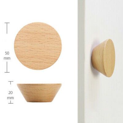 2PCS Furniture  Nordic Solid Wood Round Handle Door