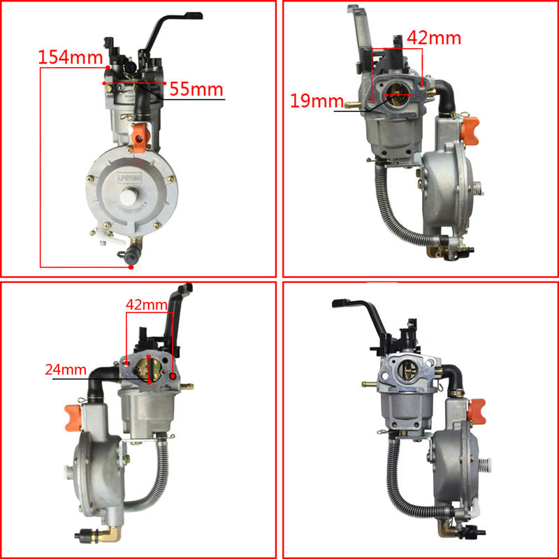 极速168F188汽油机动力油气两用化油器 2kw5kw发电机双燃料燃气化
