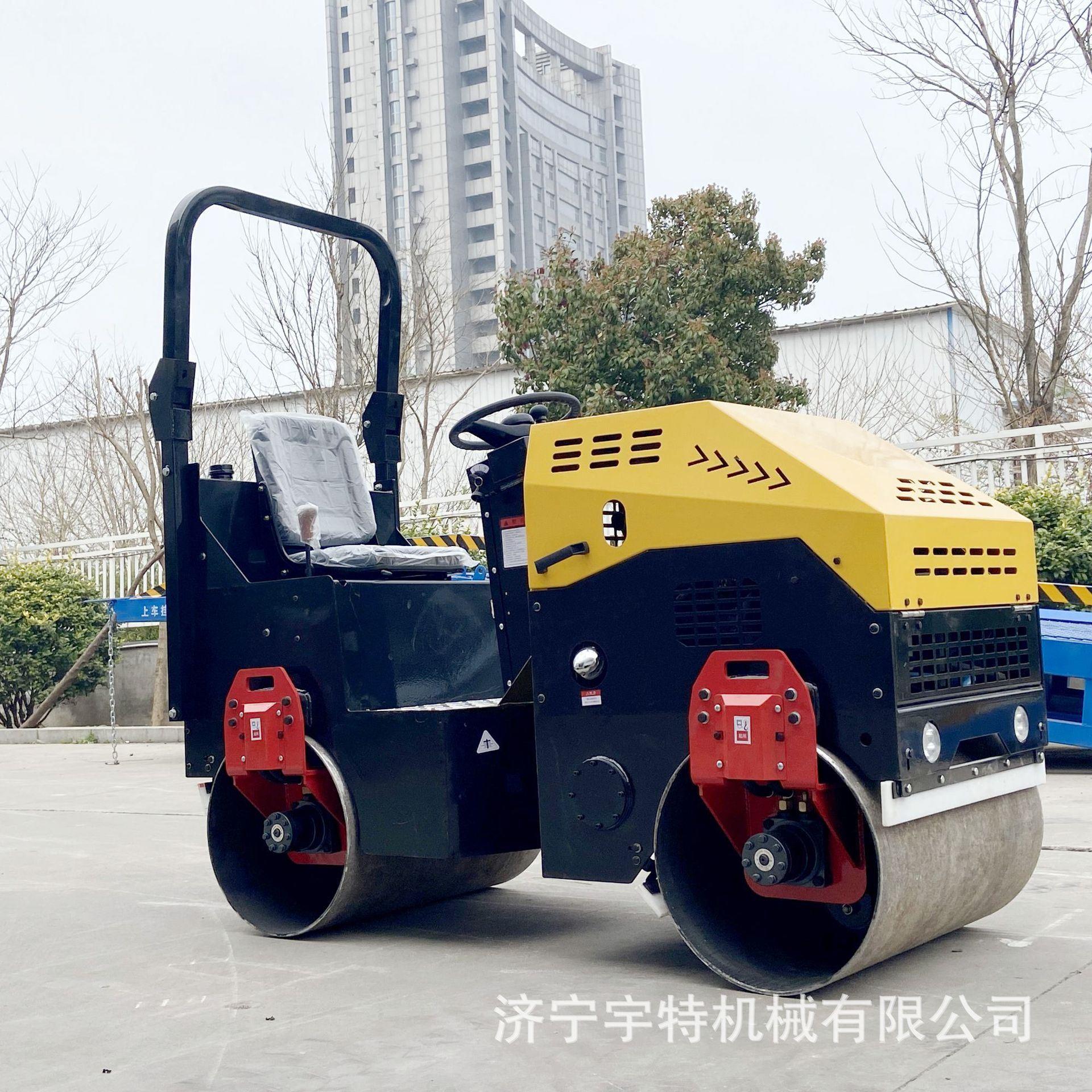 小型压路机手扶座驾式1吨吨震动单轮双轮柴油工程草坪压实机