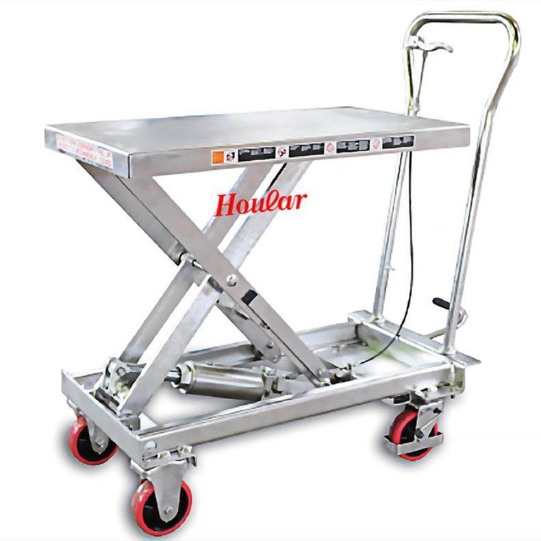 特惠全不锈钢手动平台车500kg液压升降304sus不锈钢手推车升高车,五金/工具,升降台,淘宝优惠券,粉丝福利购,淘宝优惠卷