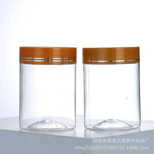 65*90广口ET料圆形蜂225ml 黑芝P麻塑丸透E031明密封蜜便携装