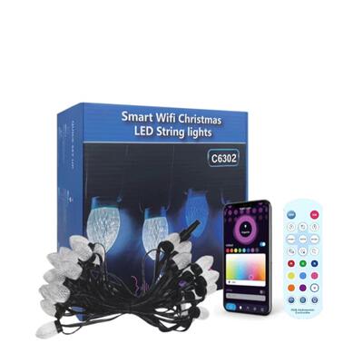 智能幻彩跑马圣诞灯串25灯APPwifi蓝牙12V庭院圣诞节日装饰灯串