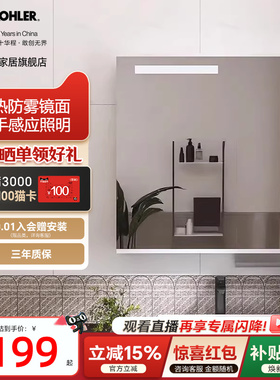 【政府补贴15%】科勒亲悦智能镜柜卫生间梳洗化妆浴室镜柜30011T